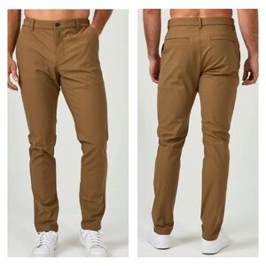 7 Diamonds Infinity Athletic Fit Pants Men Size 34 x 34 Long Tall Stretch Brown